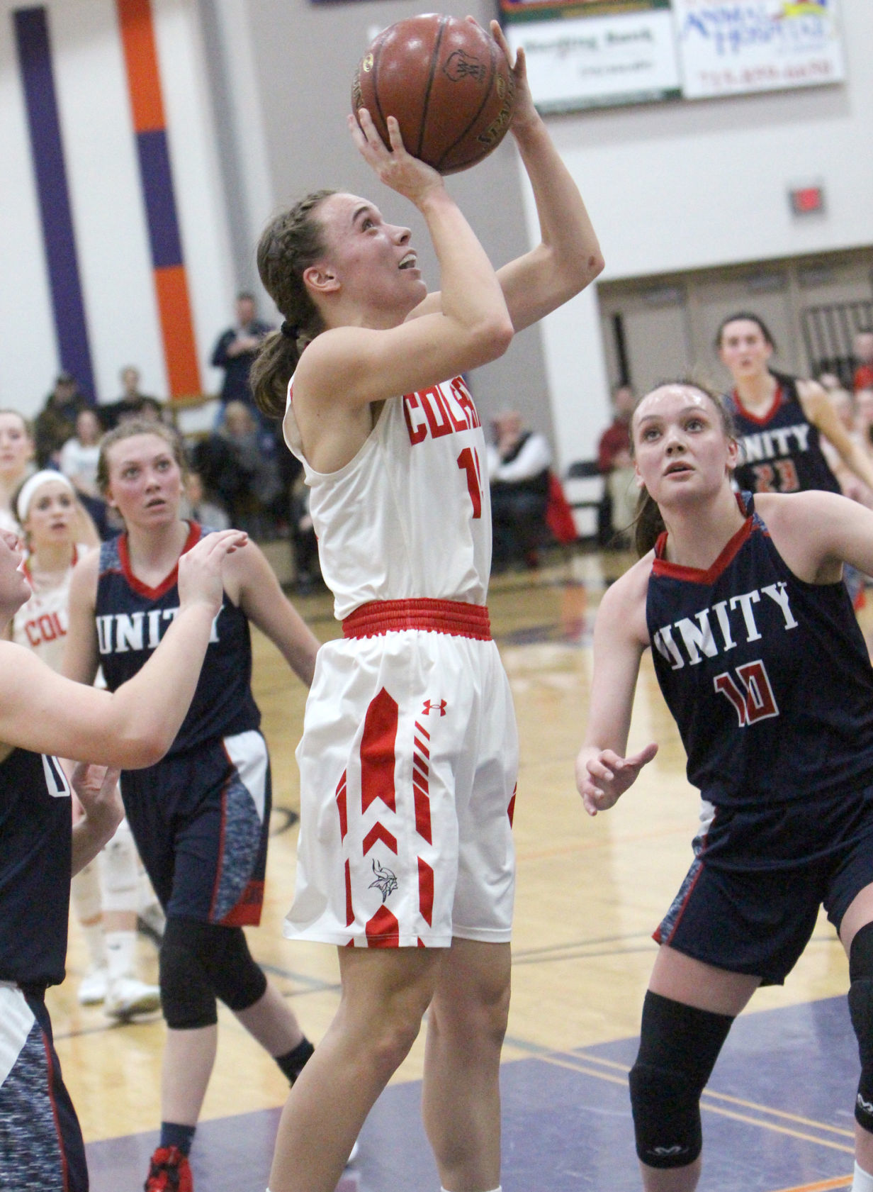 Colfax girls basketball vs Unity at Chetek-Weyerhaeuser 3-5-20